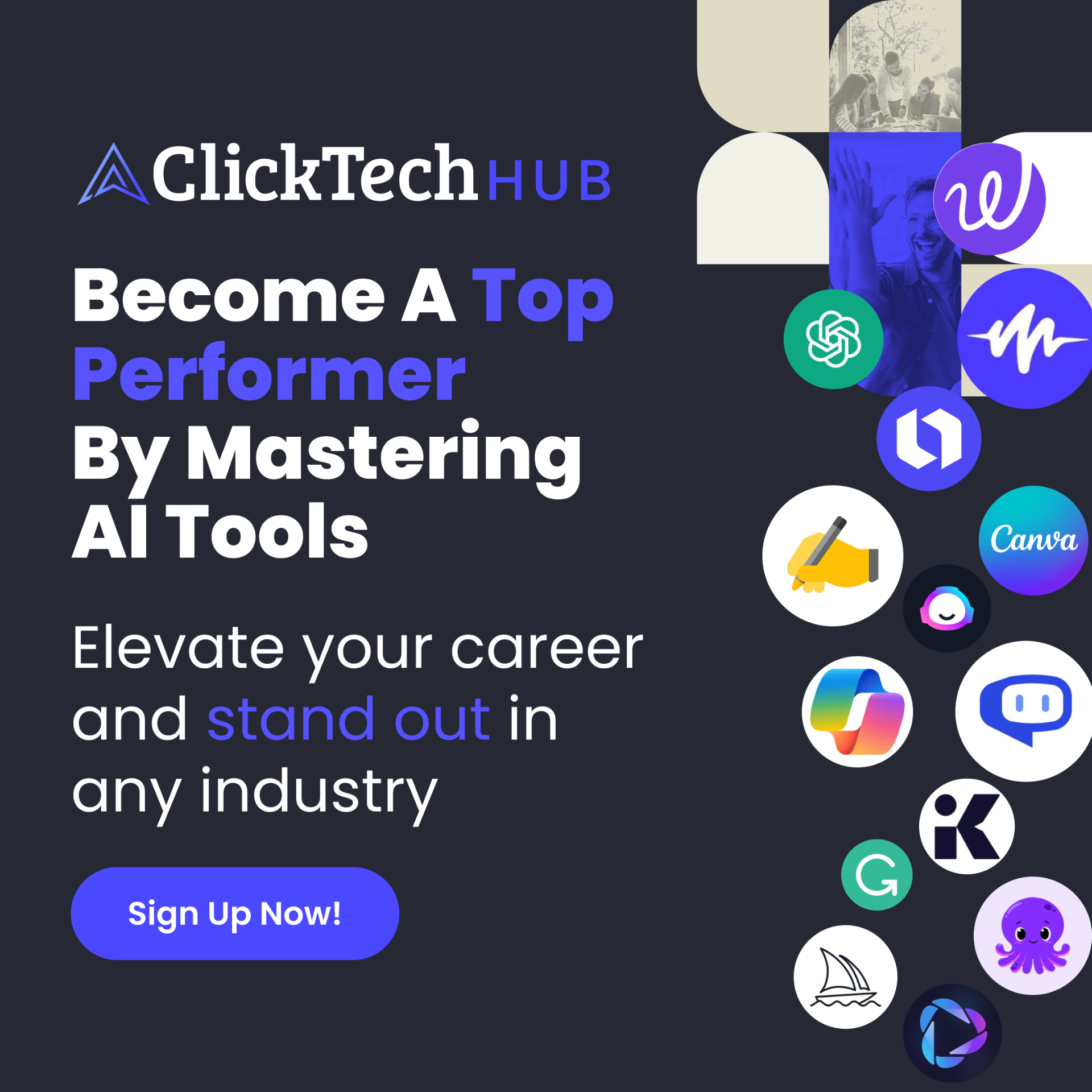 Become a top performer with ClickTech HUB AI workflow tools for agencies and SMBs